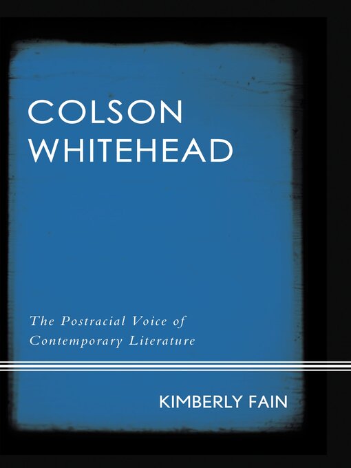 Cover image for Colson Whitehead